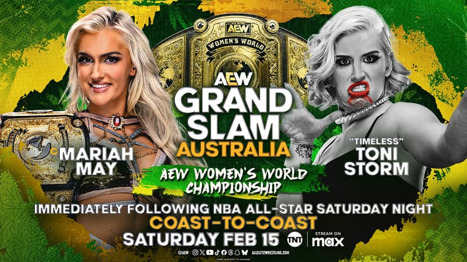 Mariah May Vs. Toni Storm Headlines Tonight's AEW GRAND SLAM