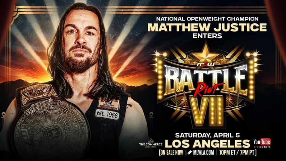 MLW National Openweight Champion Matthew Justice Added To MLW's BATTLE RIOT