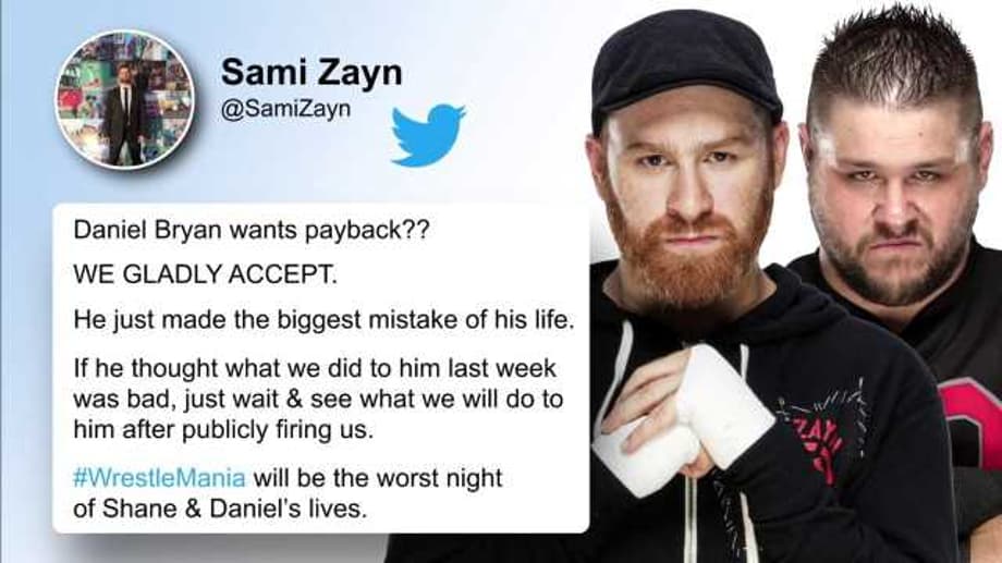 OFFICIAL: Daniel Bryan Will Team With Shane McMahon To Take On Kevin Owens & Sami Zayn At WRESTLEMANIA