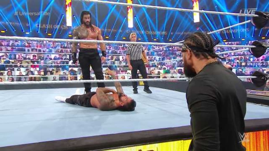 Roman Reigns Defeats Jey Uso At CLASH OF CHAMPIONS By Referee Stoppage