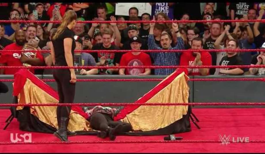 Ronda Rousey Opens RAW By Decimating Alexa Bliss, Kurt Angle & A Bunch Of Refs; Receives 30-Day Suspension