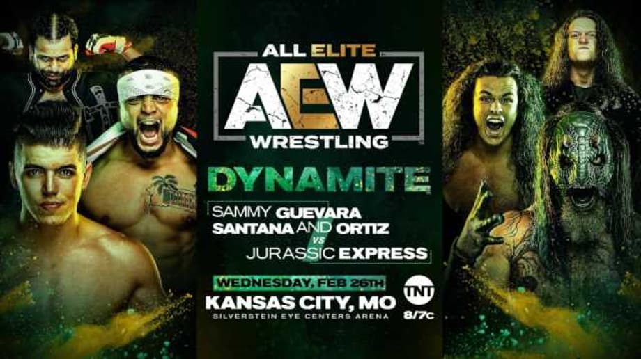 Santana, Ortiz & Sammy Guevara Vs. Jurassic Express Is Confirmed For Next Week's Episode Of AEW DYNAMITE