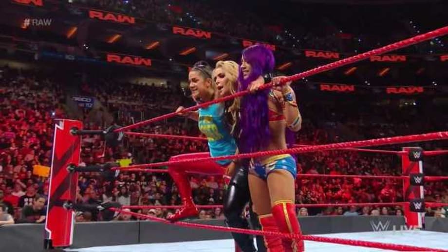 Sasha Banks Makes A Surprise Return To RAW To Back-Up Natalya During Her Match Against Ruby Riott