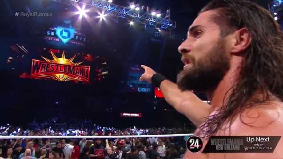 Seth Rollins Wins The Men's ROYAL RUMBLE Match; Teases WRESTLEMANIA Match With Brock Lesnar