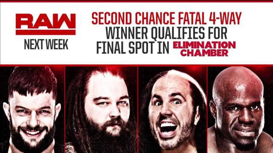 The Final Men's ELIMINATION CHAMBER Spot Will Be Decided Next Week In A &quot;Second Chance&quot; Fatal 4-Way Match