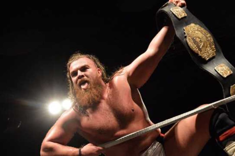 The Ring Ropes Collaspe In An Incident Involving United Kingdom Wrestler Joe Coffey