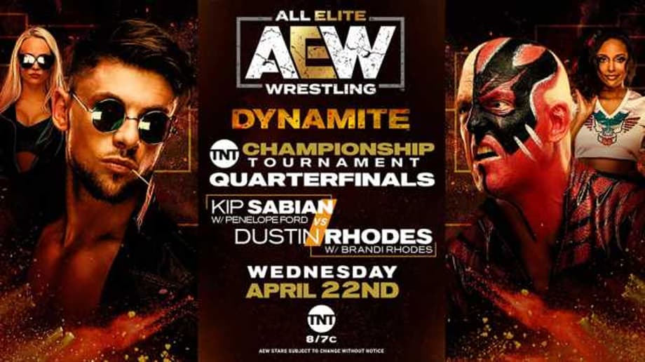 Two Quarterfinal TNT Championship Tournament Matches Will Be Featured On Tonight's AEW DYNAMITE