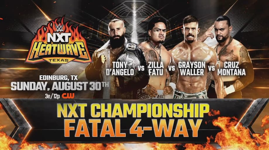 WWE NXT HEATWAVE 2026 Results: Tony D'Angelo vs Grayson Waller vs Cruz Montana vs Zilla Fatu & More