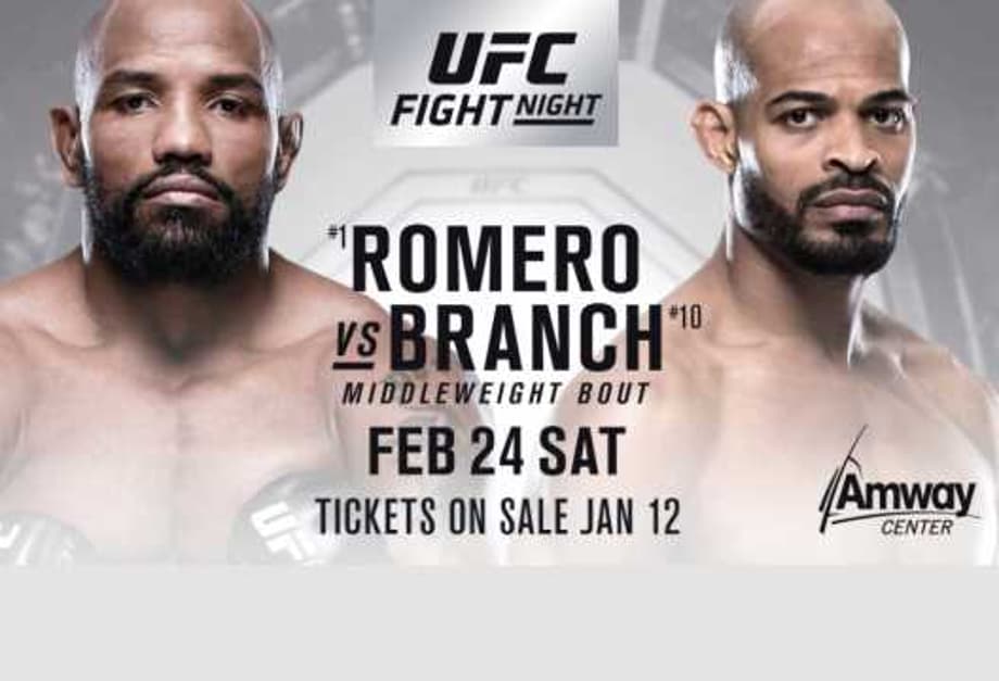 Yoel Romero vs. David Branch Official For UFC on FOX 28