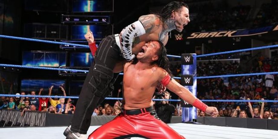 Shinsuke Nakamura Ended His Match With Jeff Hardy With A Patented Low Blow