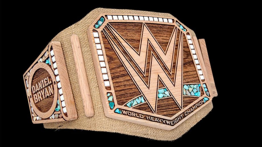 Bryan's title is made from 100 percent sustainable organic hemp and carved from a naturally fallen oak.