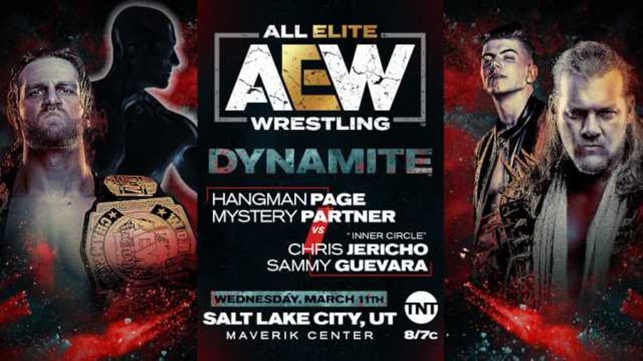 Adam "Hangman" Page And A Mystery Partner Will Take On Chris Jericho & Sammy Guevara On AEW DYNAMITE