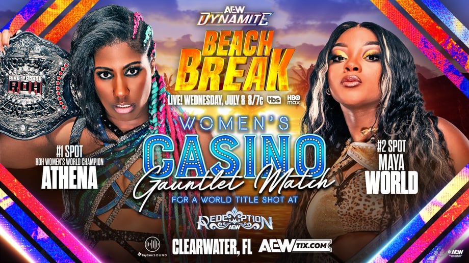 AEW DYNAMITE: BEACH BREAK Results (July 8, 2026): MJF vs Kenny Omega, Women's Casino Gauntlet & More