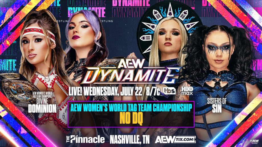 AEW DYNAMITE Results (July 22, 2026): TNT Title Match, Women's Tag Team Titles & More