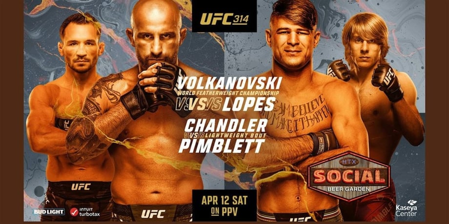 Alexander Volkanovski vs. Diego Lopes For The Featherweight Title Headlines UFC 314
