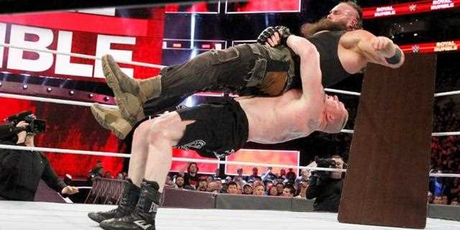 Braun Strowman Comments On Brock Lesnar Punching Him During Their ROYAL RUMBLE Triple Threat Match