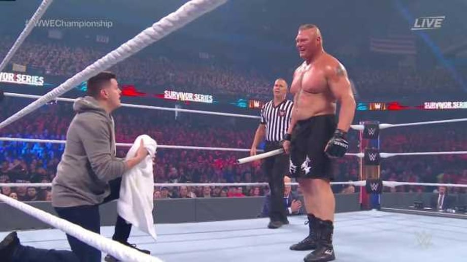 Brock Lesnar Retains The WWE Championship At SURVIVOR SERIES Despite Rey's Son Getting Involved