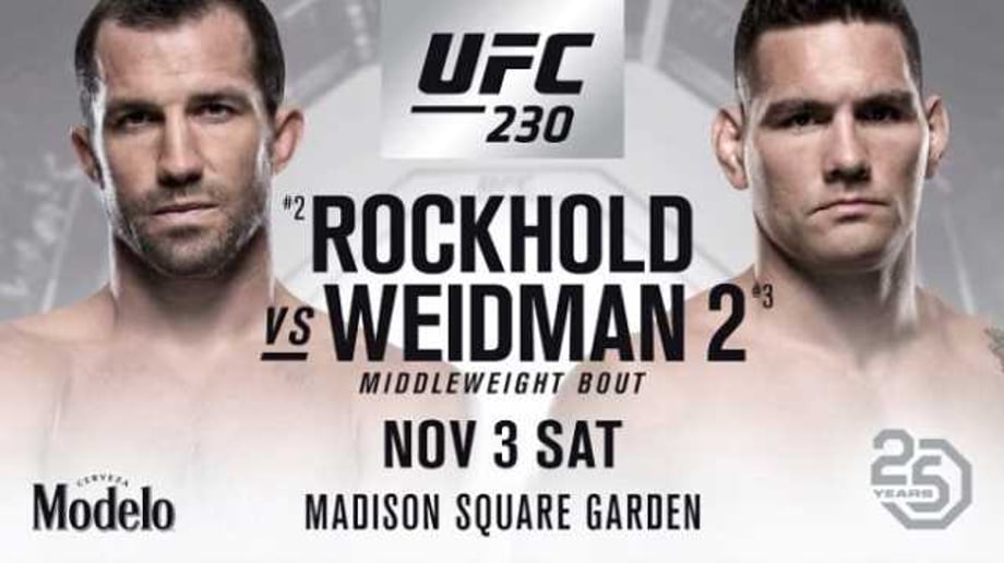 Luke Rockhold Withdraws From UFC 230 Match Against Chris Weidman Due To "Multiple Injuries"