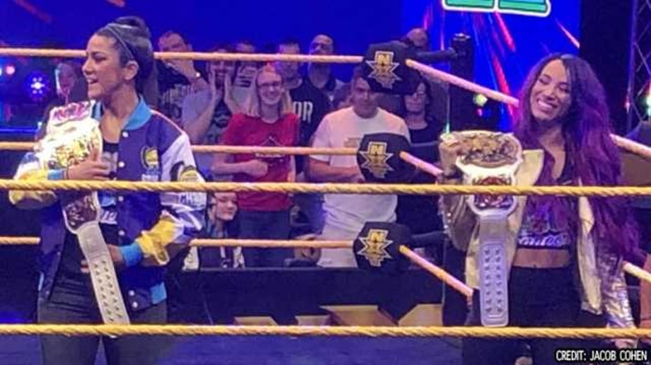 Newly Crowned WWE Women's Tag-Team Champions Bayley & Sasha Banks Show Up At NXT Tapings