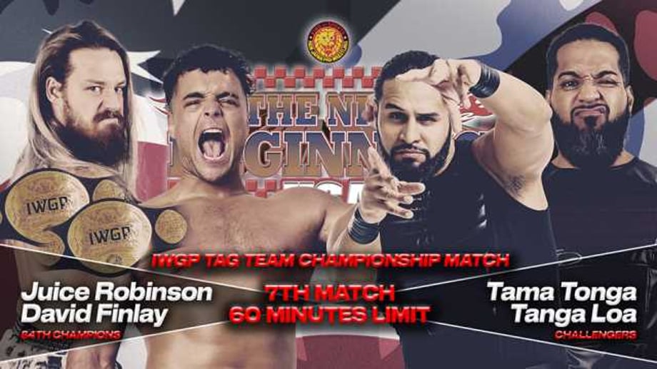 NJPW Releases G.O.D Vs. FinJuice For The IWGP Tag Team Titles During THE NEW BEGINNING IN ATLANTA 2020 Tour