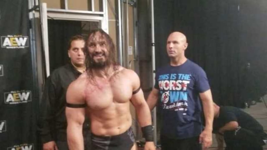 PAC Confronts Adam "Hangman" Page After AEW's ALL OUT Pay-Per-View