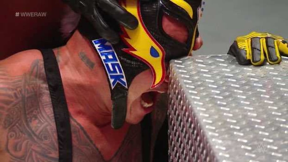 Seth Rollins Snaps On RAW And "Blinds" Rey Mysterio With The Corner Of The Steel Steps