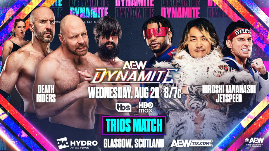 SPOILERS! AEW Dynamite Results: August 20, 2025 - FTR vs Brodido, Death Riders vs JetSpeed & Tanahashi & More