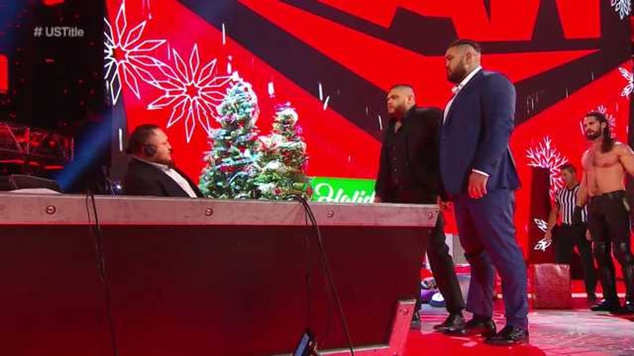 The AOP And Seth Rollins Took Out Samoa Joe On RAW By Putting Him Through A Table