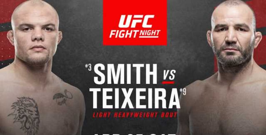 The Full Line-Up For UFC FIGHT NIGHT: SMITH VS. TEIXEIRA Has Been Confirmed