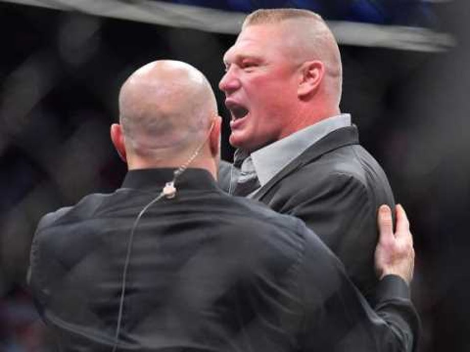 The Reason Why Vince McMahon Didn't Allow Anyone To Mention Brock Lesnar's Name On RAW