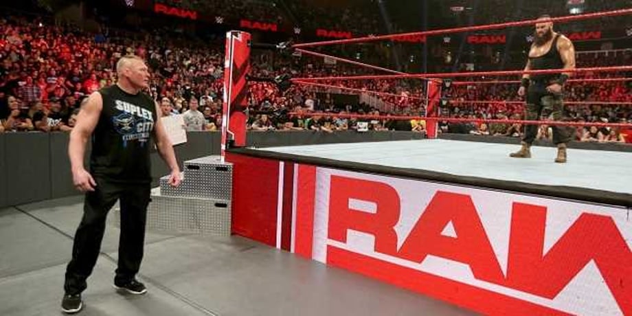 Universal Champion Brock Lesnar And Braun Strowman Had An Underwhelming Showdown On RAW Last Night