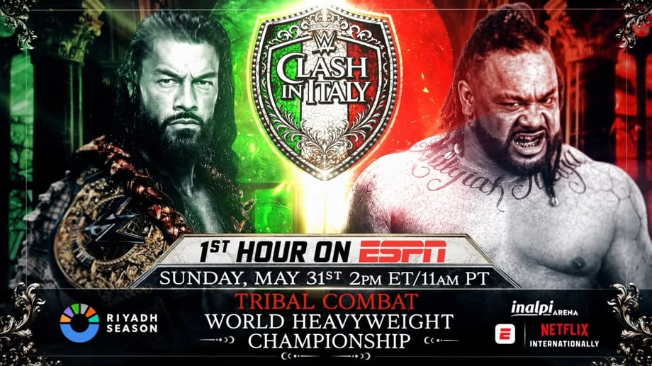 WWE CLASH IN ITALY 2026 PPV Results: Tribal Combat Roman Reigns vs Jacob Fatu & More
