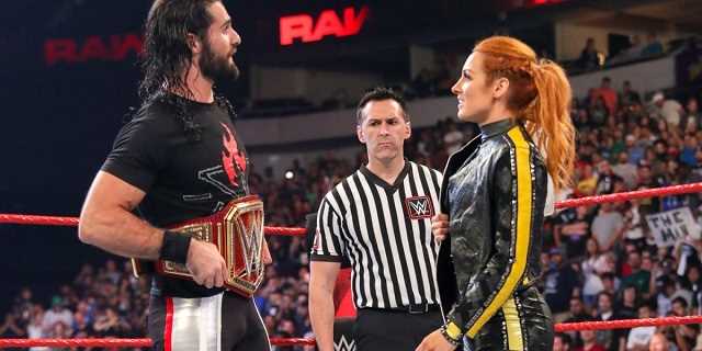 Seth Rollins And Becky Lynch Vs Baron Corbin And Lacey - 