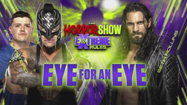 Seth Rollins Extracts Rey Mysterio S Eye To Win Eye For An Eye Match At Extreme Rules